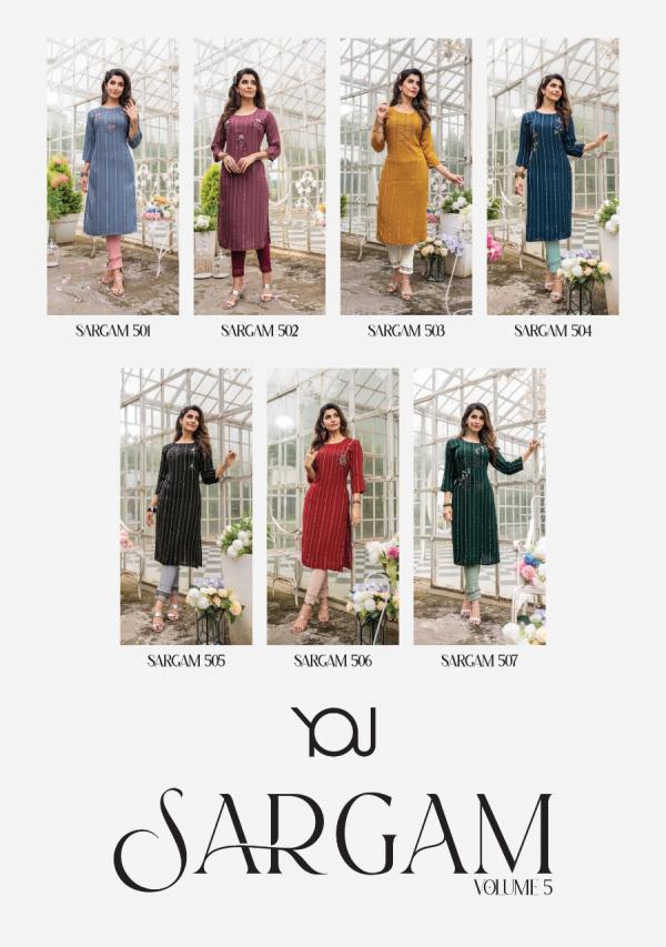 Wanna Sargam 5 Heavy Viscose Rayon Kurti With Bottom Collection 